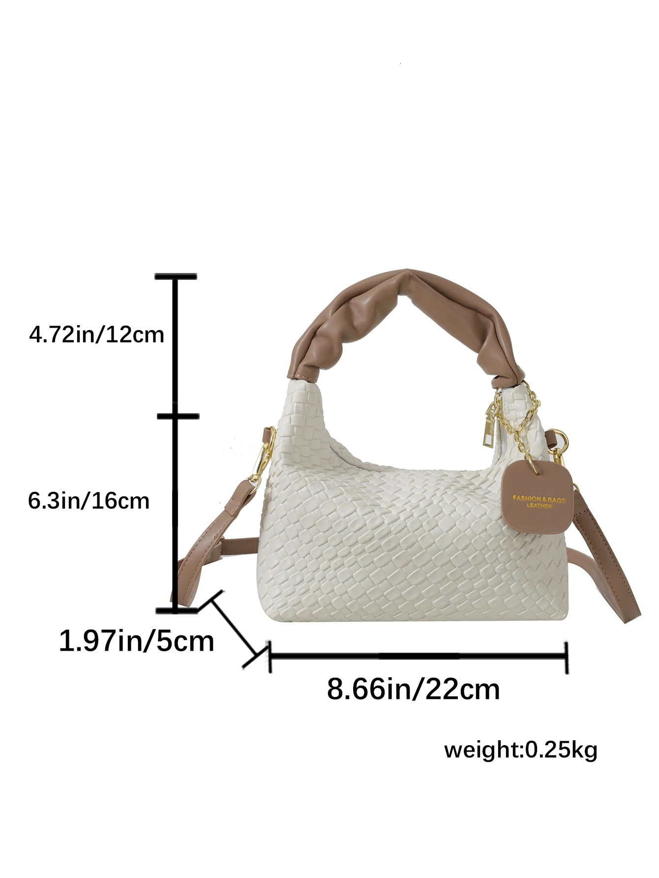 New Handmade Woven Fashionable Handbag Trendy Korean Style Single Shoulder Crossbody Woven With Pleats Womens Handbag R251110