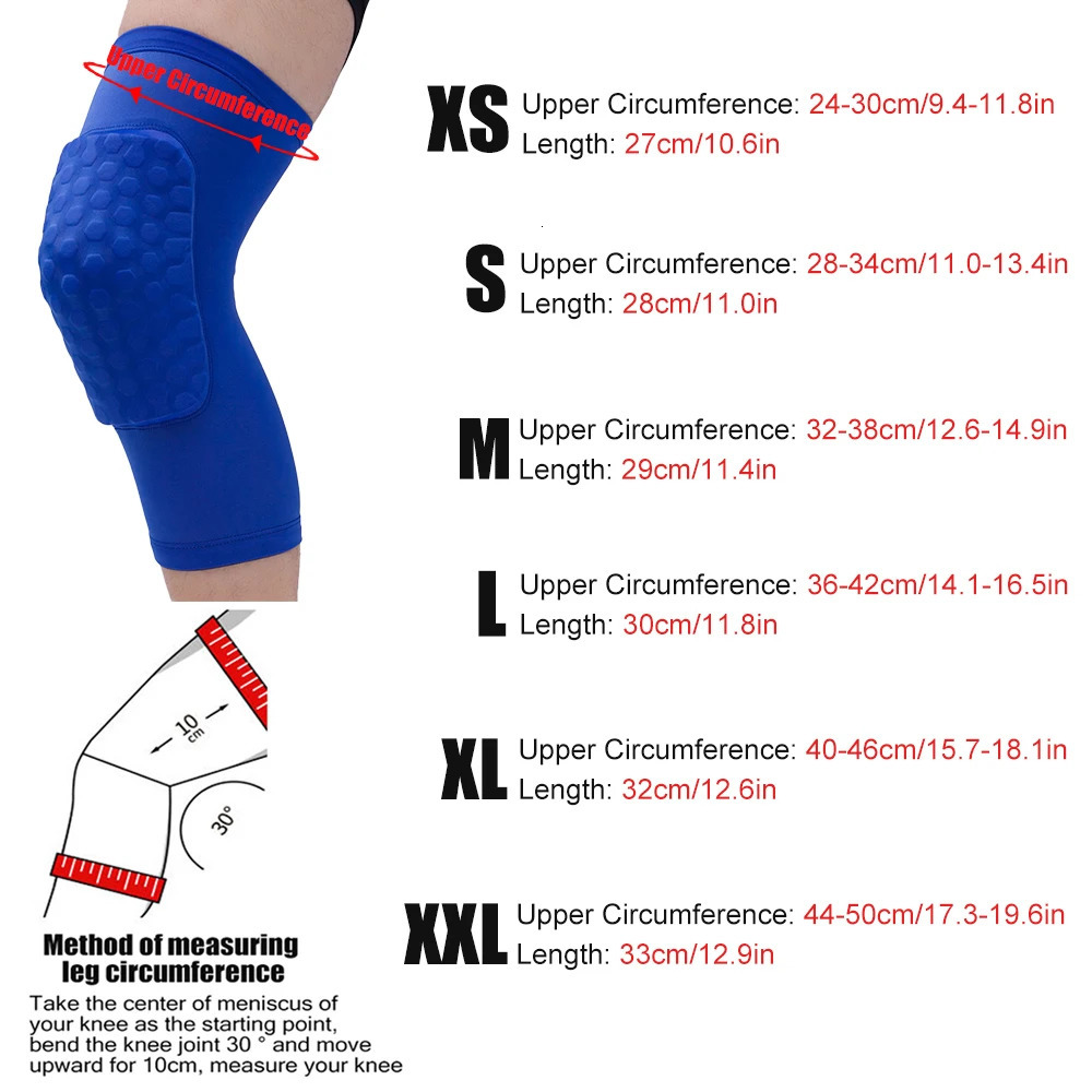 1PC Basketball Knee Pads Sleeve Honeycomb Brace Elastic Kneepad Protective Gear Patella Foam Support Volleyball Support 250410