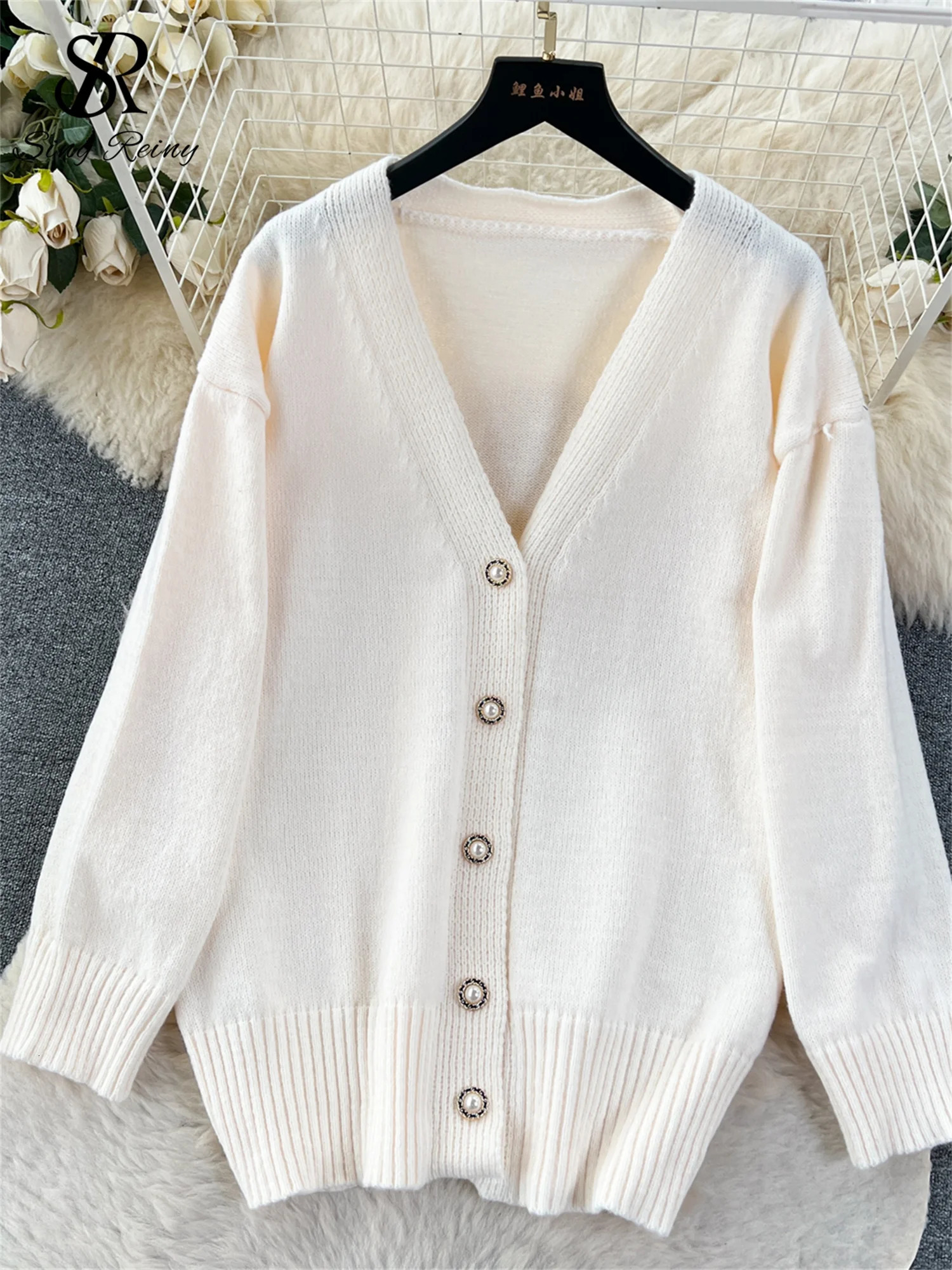 SINGREINY Fashion Korean Style Knitted Suits Casual Loose Cardigan Slim Mini Sweater Dress Autumn Women Warm Two Piece Sets 251110