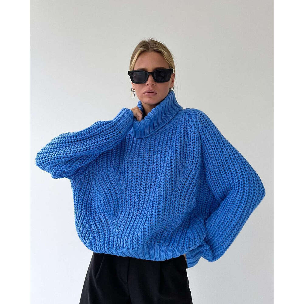 2024 European American autumn and winter new style elderly loose casual versatile long sleeved knitted sweater