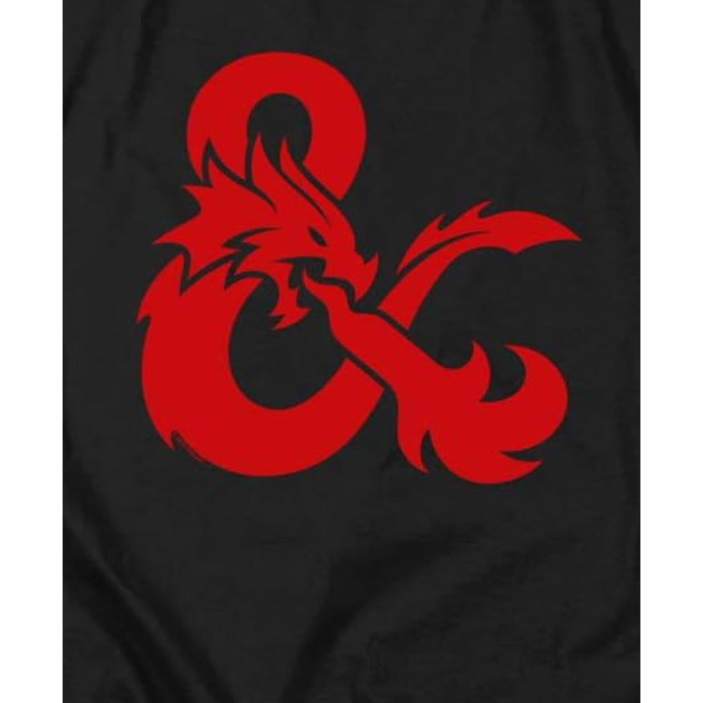 T shirt for Mens Dungeons Dragons Ampersand Logo Unisex Adult T-Shirt for Men and Women, Black, Casual Tops Clothes Short sleeve