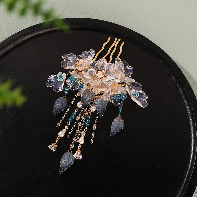 Womens Hanfu Hair Clip Comb Set Headwear Bridal Headwear China Hanfu Hair Accessories Customized Dress Headwear Gift 250409