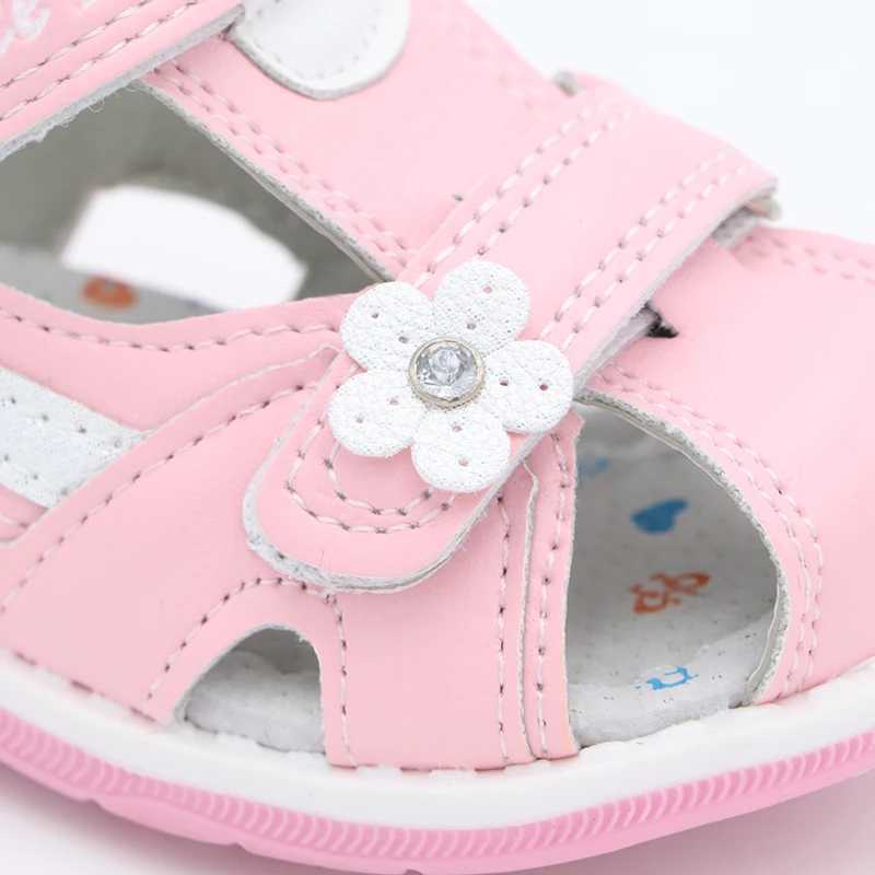 Girls Sandals Summer Flowers Sweet Soft Childrens Beach Shoes Preschool Girls Sandals Authentic Princess Fashion High School Z250410