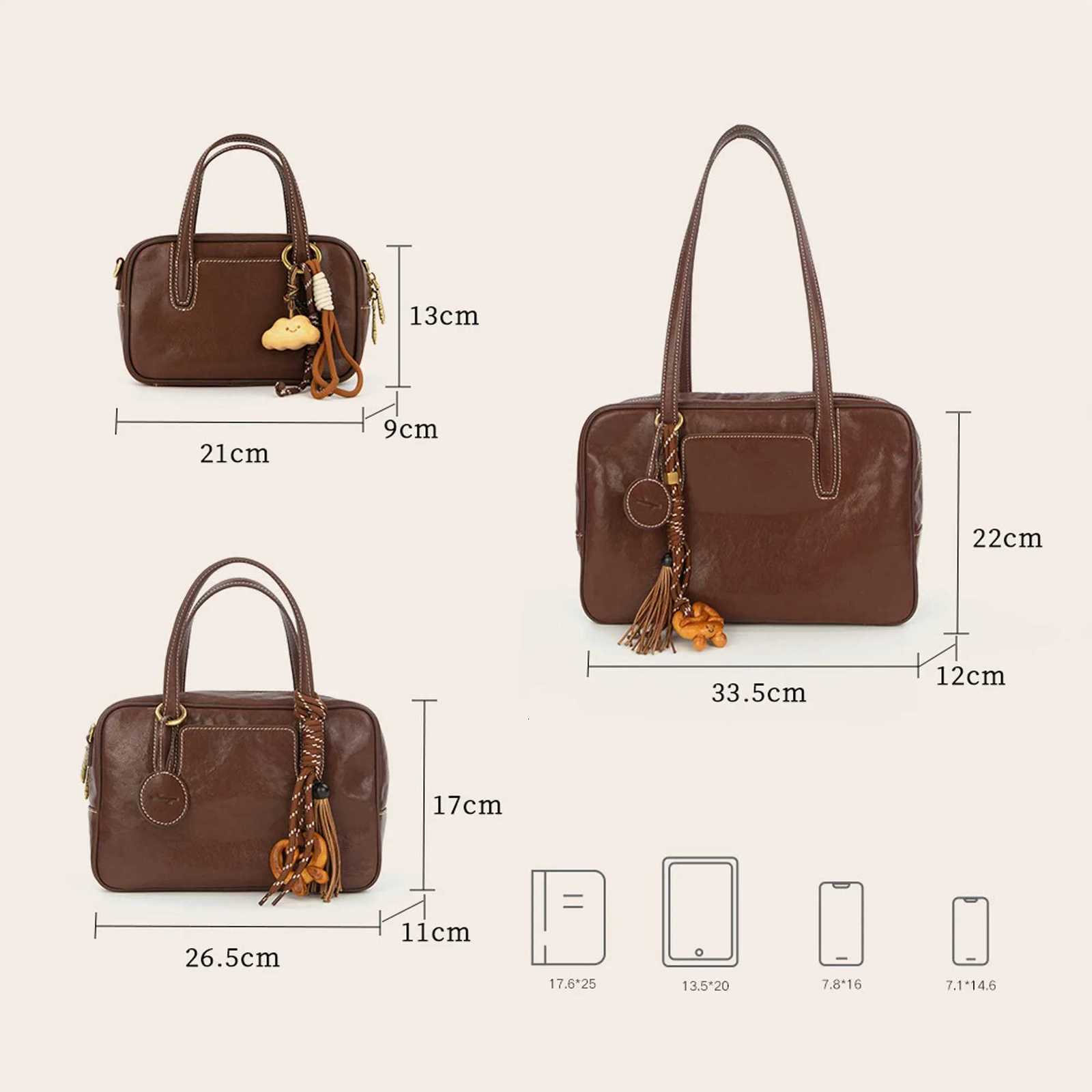 Retro Leather Womens Shoulder Bag 2025 New Fashionable Large Capacity Tote Bag Simple Bowling Square Bag Personalized Handbag K251110