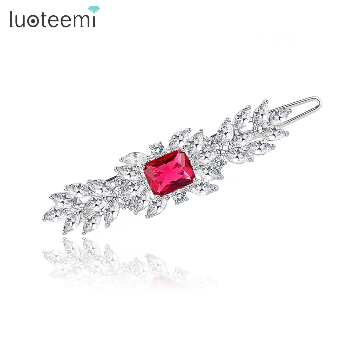 LUOTEEMI Korean Fashion Simulated Gemstone Hairpin Female Bride Wedding Hair Accessories Birthday Gift 250409