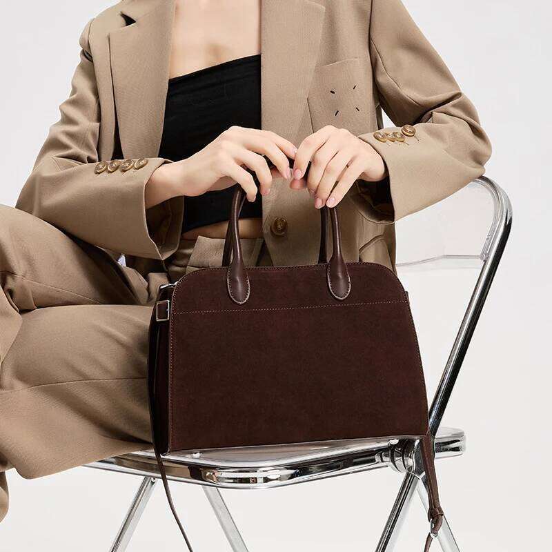 2025 NEW Autumn Winter Women's Natural Suede Leather Crossbody Bag Luxury Designer Genuine Leather Commuting Shoulder Bag