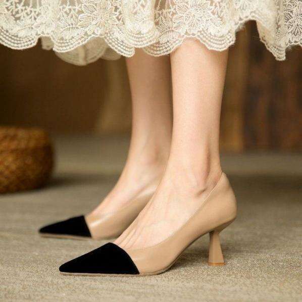 Kitten heels Mary Jane dress shoes for women 2025 Fall pointed closed toe Designer Shoe High Heel pumps