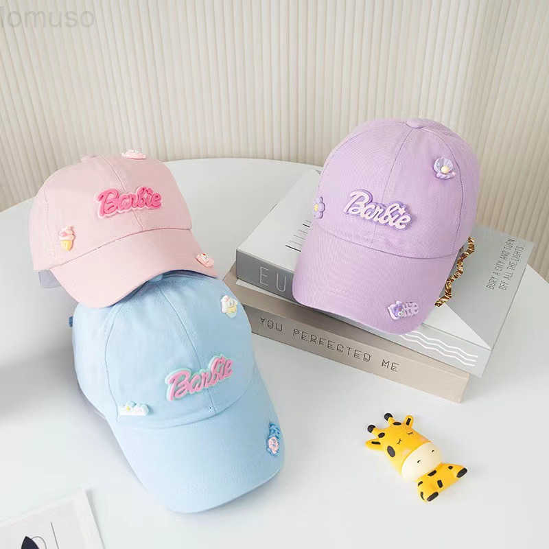 Sanrio 2024 Spring New Childrens Baseball Cap Cute 3D Cartoon Sunshade Embroidered Curved Brim Duckbill Cap H251110