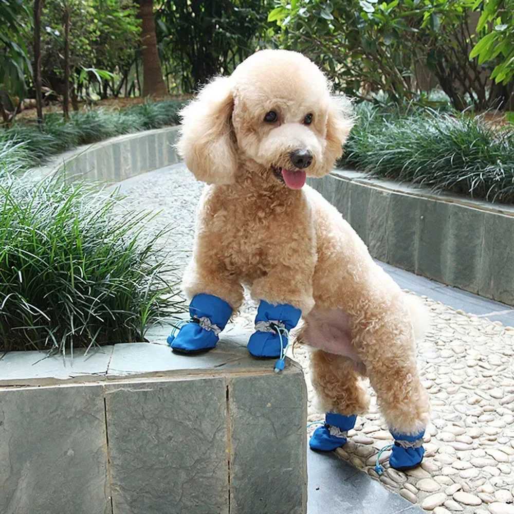 New Arrival 4 pieces/set for small and large dogs pets Chihuahua non slip boots sausage soft socks winter outdoor dog supplies Z250410