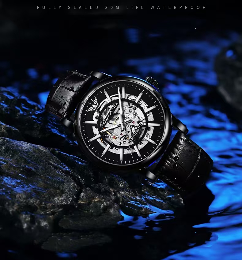 Classic Style Waterproof Man's Wristwatch Featuring Auto-Mechanical Movement
