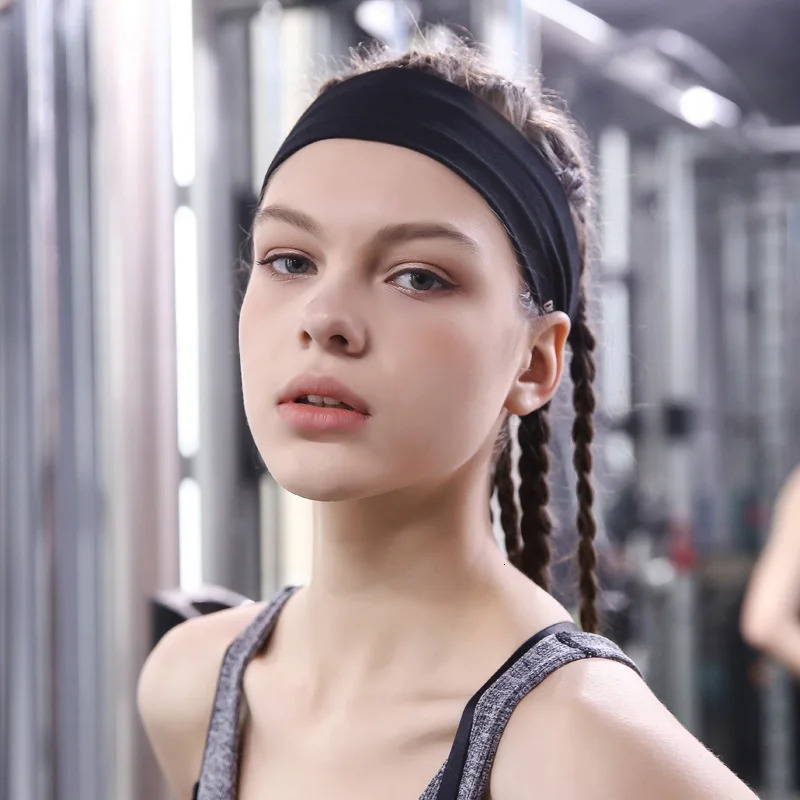 1pcs Sweatband Moisture-Wicking Breathable Men Women Sports Elastic Headband for Fitness gym Running basketball 250410