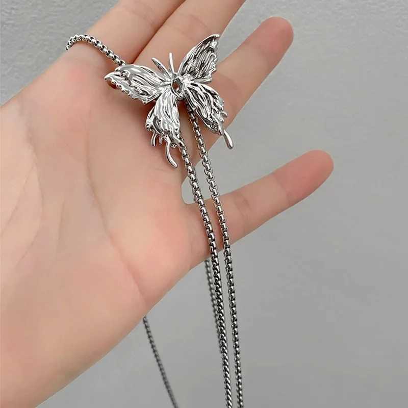 Punk Liquid Metal Rose Waist Chain Adjustable Silver Pendant Snake Bone Body Chain Punk Hip Hop Jewelry X250410