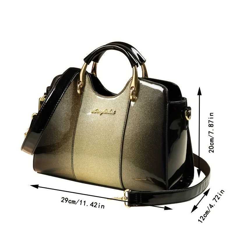 Stylish mom handbag shoulder bag patent leather gradient middle-aged lady bag cross-body bag handbags K251110