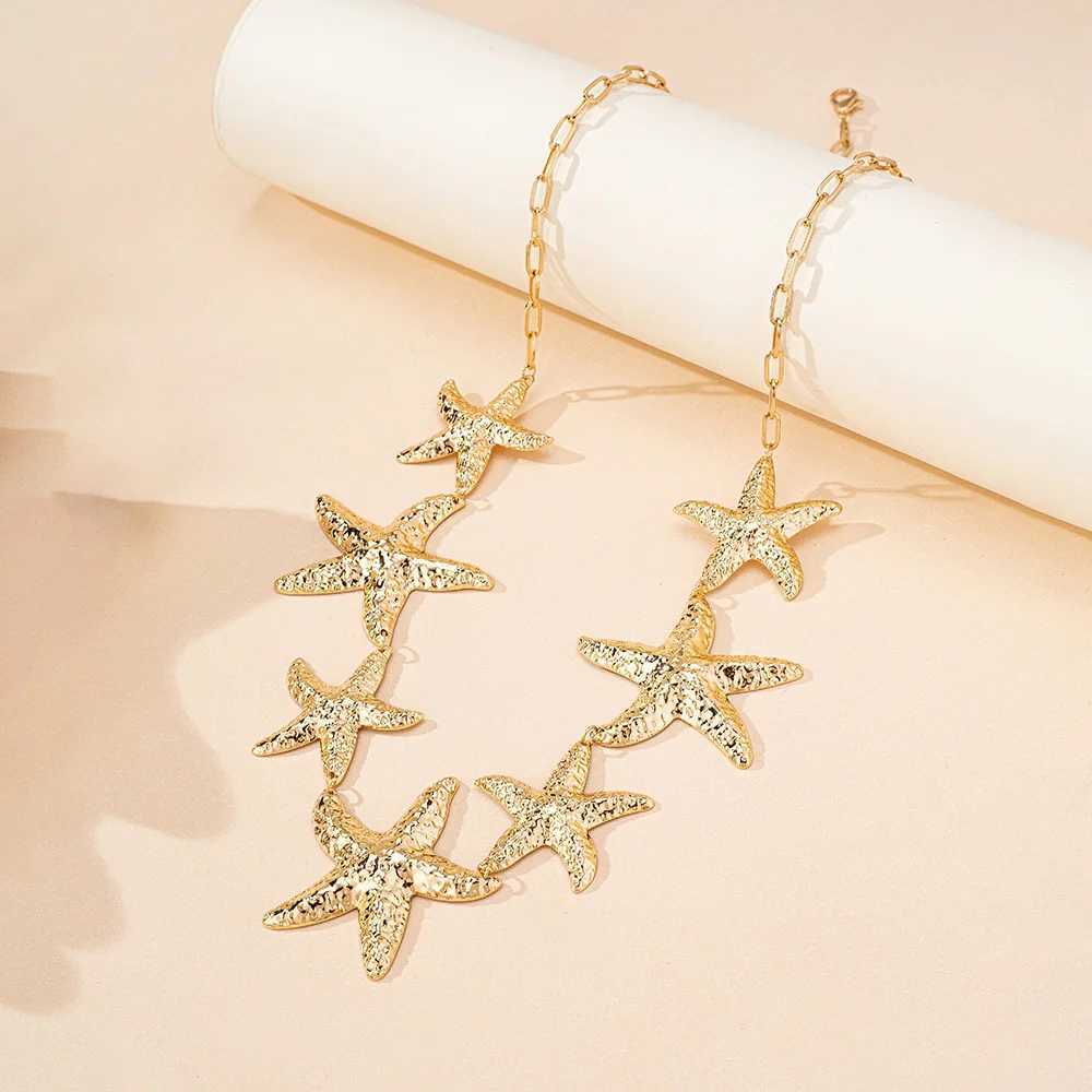 Fashionable and sexy beach gold metal starfish waist chain Wens ocean vacation style belly chain body jewelry X250410
