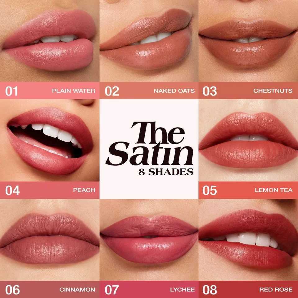 Hydrating Satin Lipstick Long Lasting Moisturizing Nourishing Non Oily Plump Lips Gloss Smooth Formula Glowing FinishT251110
