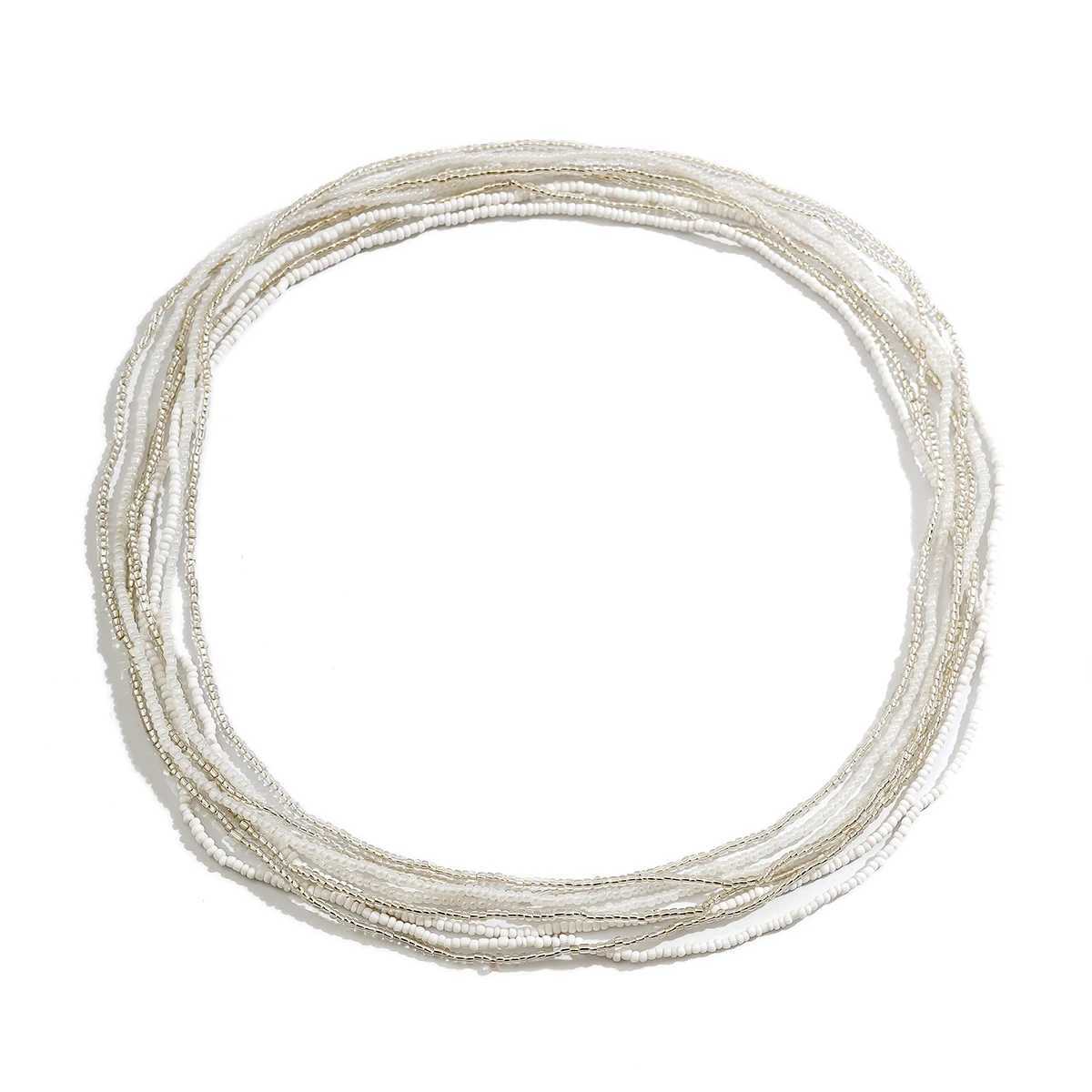 Ingemark 8Pcs/Set Bohemian Bead Waist Chain Warm Girls Summer Beach Bikini Elastic Navel Belt Y2K Jewelry Accessories X250410