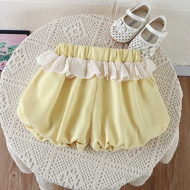 Summer Baby Shorts Girls Lace Pants Cute Bud Pants 2025 New Childrens Casual Thin Underwear 12M-5 Years Old Z250410