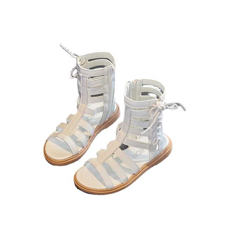 New girls Roman sandals soft soled childrens princess shoes medium-sized large girls shoes childrens sandals cool boots Z250410