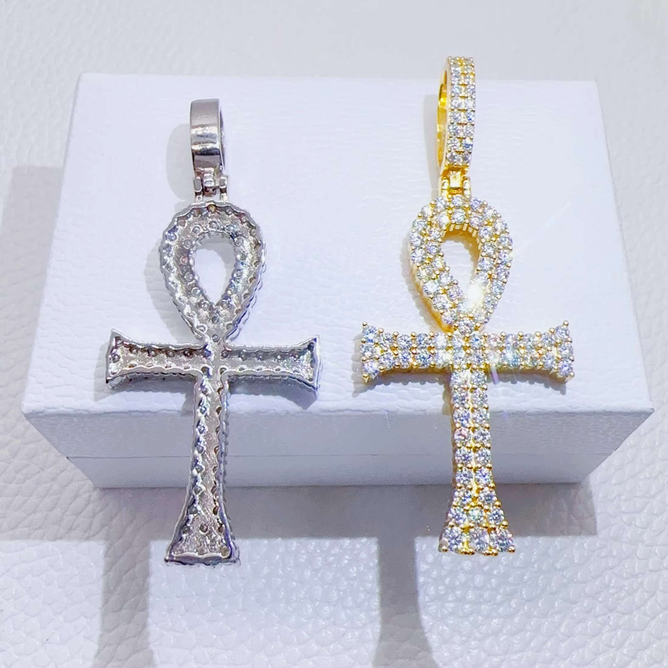 Pass Diamond Tester Fashion Hip Hop Cross Pendant Custom S925 Pendant VVS Moissanite Pendant