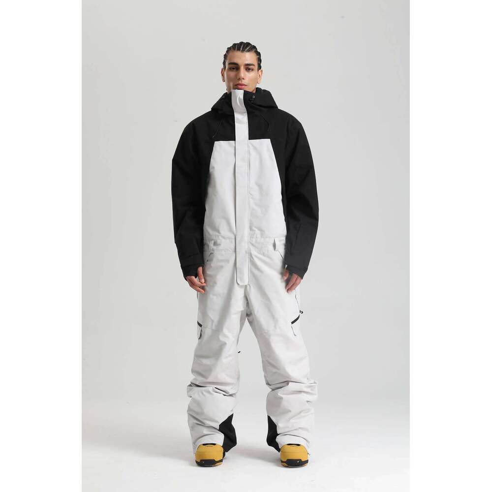 Unisex Ski Jumpsuit - Waterproof Windproof Thermal One-Piece Snowsuit For Alpine Breathable Couples Snow Gear