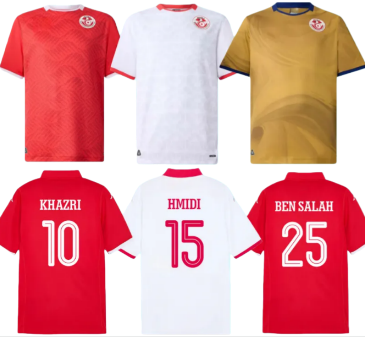 25 26 Tunisia national football team Soccer Jerseys HANNIBAL KHENISSI MSAKNI MAALOUL SLITI 2025 2026 Home Away Third Football Shirt
