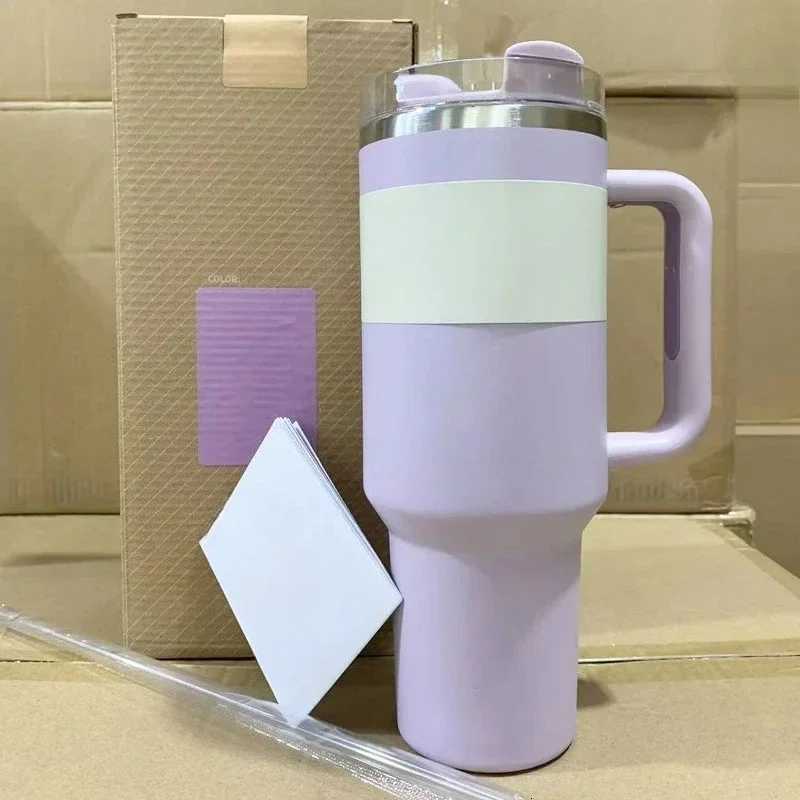 Fashionable cup 40 ounce travel g with lid straw lid stainless steel d tea with water mens and wens caf gift g Y251110