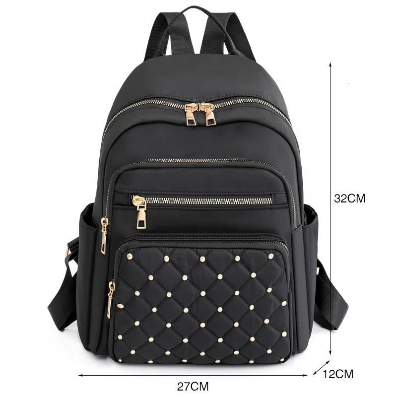 Fashion Bagpack Women High Quality Nylon Backpacks Female Big Travel Back Pack Large School Bags for Teenage Girls Shoulder Bag 250407
