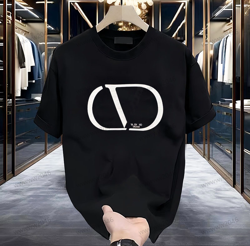 Summer men's and women's fashion brand T-shirt Europe and the United States style casual new cotton T-shirt black and white letter round neck short-sleeved men's T-shirt