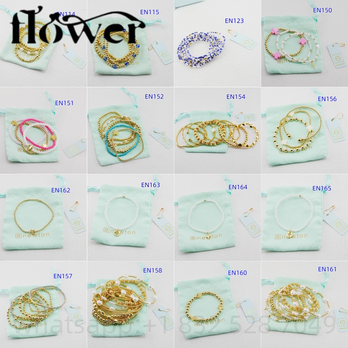 Enewton Corss Style Gold Bead Pearl Bracelets Bangles For Women Christmas Gift