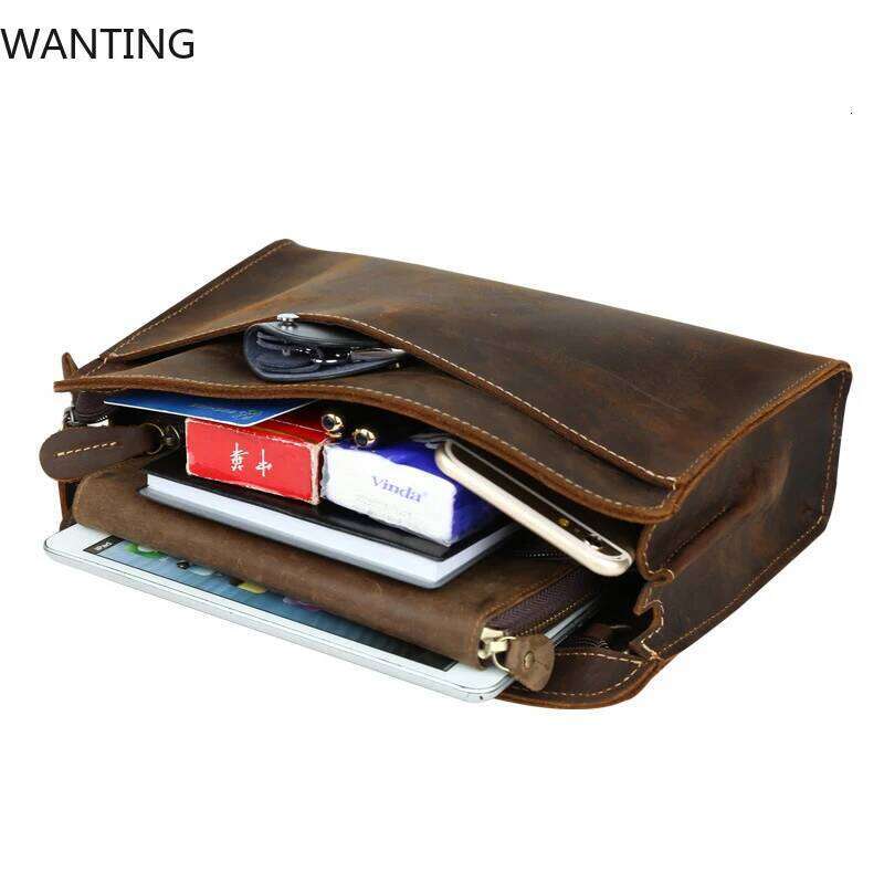 Designer Bags Designer Bags 100% Genuine Leather With Wrist Band Ipad Iphone Clutches For Male Men Hand Bag Real Cowskin Clutch Purse Gift Hot Selling