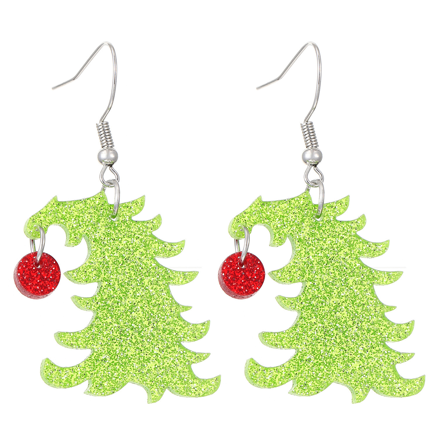 Santa Claus Christmas Tree Acrylic for Women Exaggerated Stud Earrings Jewelry Accessories