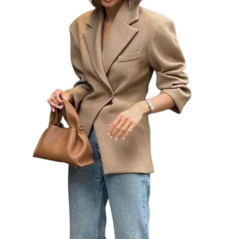 Women's Clothing Ladies Fashion Temperament Solid Color High End Professional Suit Jacket