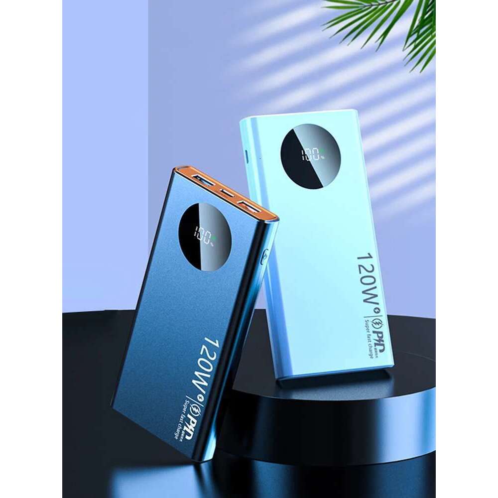 120W 20000mAh High Capacity Power Bank Fast Charging Powerbank Portable Battery Charger For Samsung Huawei 2025 New