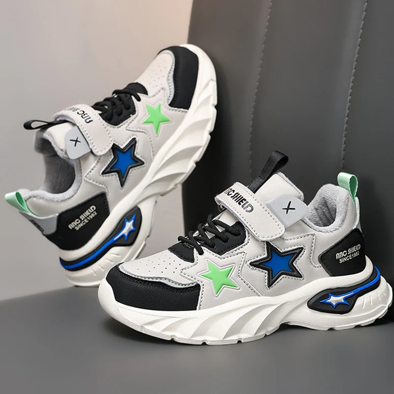 Childrens sports shoes girls cute leather breathable and comfortable lightweight fashion sports shoes childrens flat running shoes 250403
