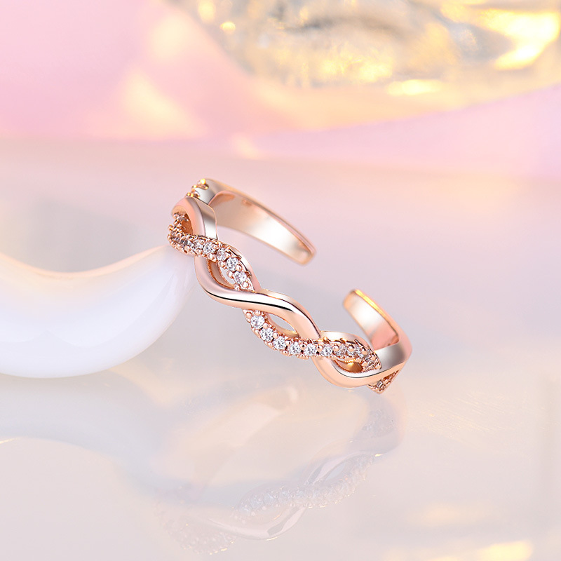 Luxury Rings Designer Women Moissanite Ring for Luxury Jewelry Women Romantic Star River Wrapped Open Ring for Women Braided twist jewelry ring