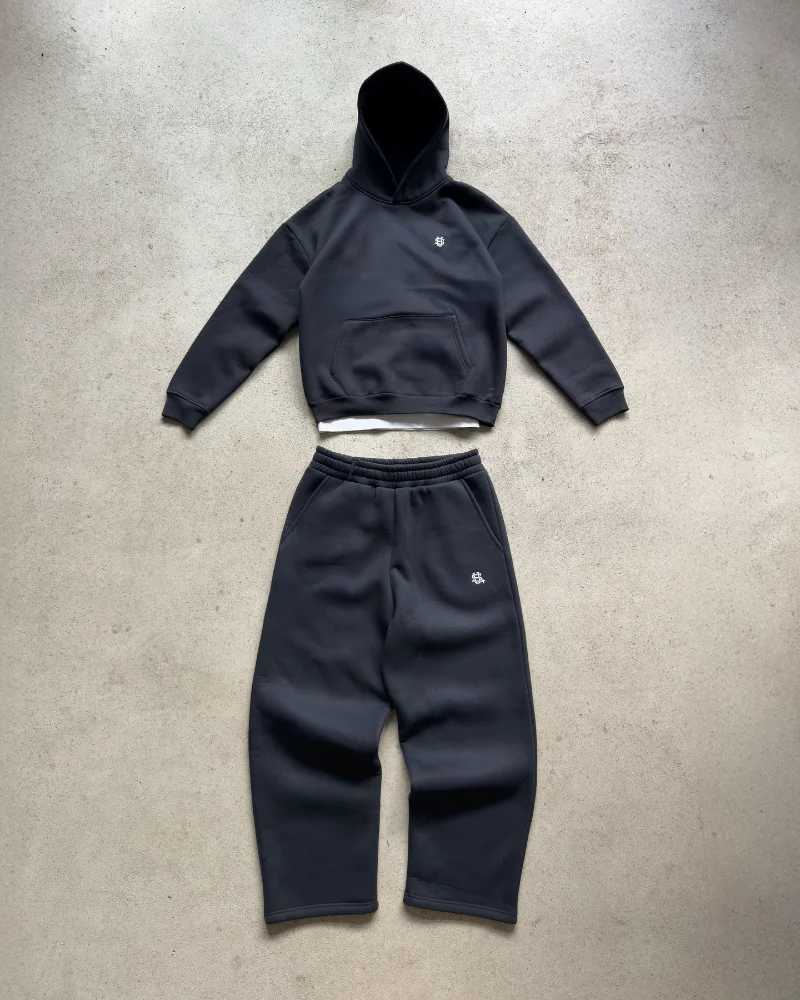 Y2k Men Set Fashion Street Harajuku Sportswear Retro Money Pattern Design New Set Trendy Hip Hop Casual Sports Pants Clothing W251110