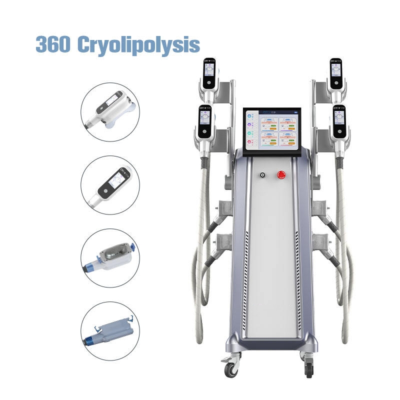 Professional 360 Cryolipolysis Fat Freezing Machine 4 Handles Slimming Device For Beauty Salon Spa Body Sculpting Weight Loss Equipment CE Approved