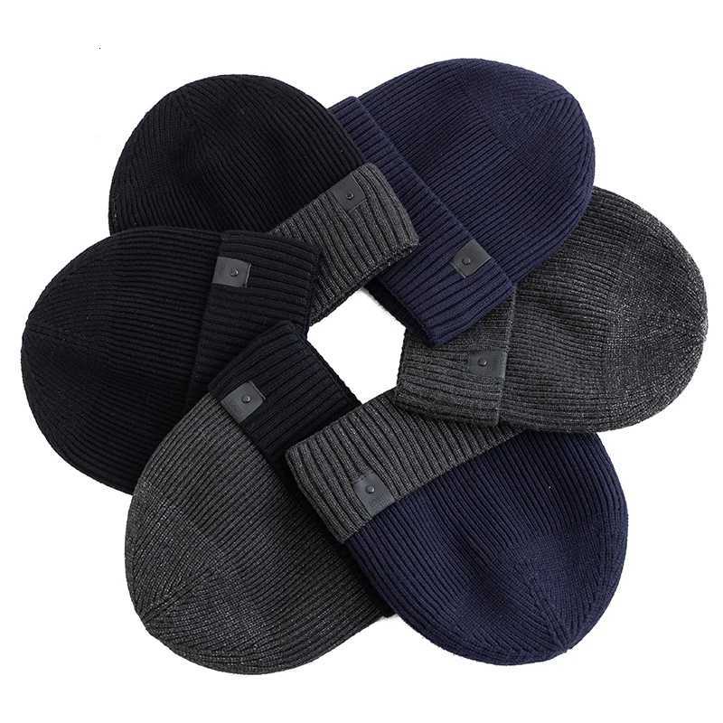 New Unisex Winter Hat Fleece Lined Warm Cap Stylish Soft Beanie Hat For Men Women Outdoor Thicken Ski Sports Knitted HatXJ251110