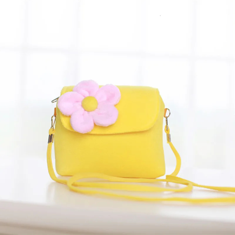 Plush Floral Childrens Shoulder Crossbody Bag Kids Mini Handbag Small Pearl Cion Purse Pouch for Kindergarten Baby Girls 251104