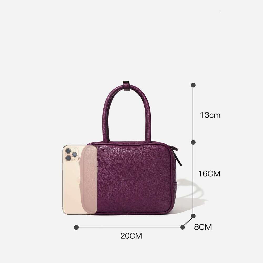 Genuine Leather Boston For Women 2024 New High Quality Commute Handbags Female Classic Shoulder Crossbody Bag Cowskin Purses