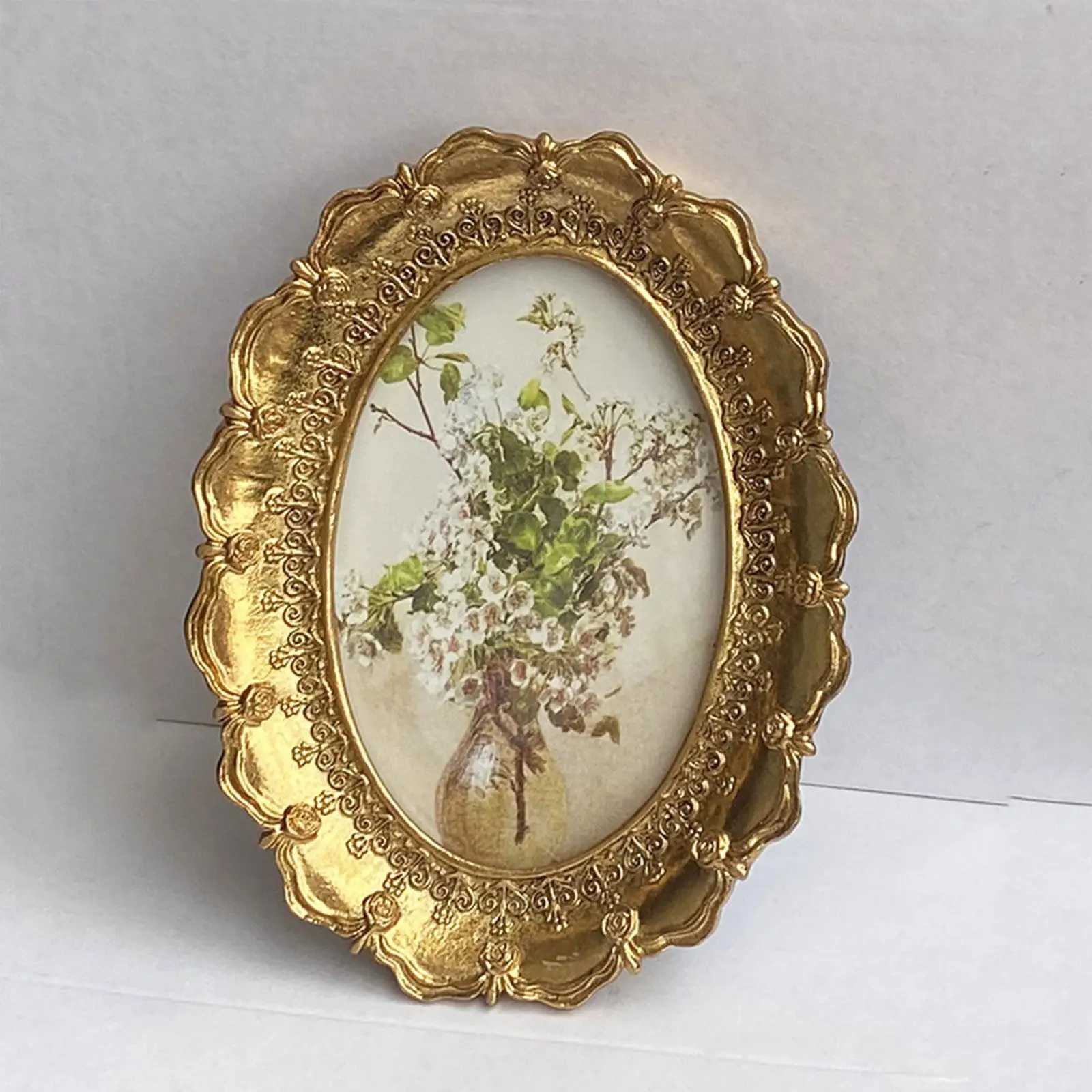 Retro Carved Resin Showcase Decorative European Picture Frame Photo Gallery Art for Living Room Wedding Bedroom L251110 H260306