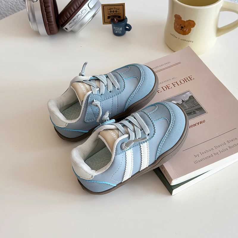 Childrens De Training Shoes 1-8 Years Old Blue Boys Girls Single Shoes Four Seasons Models Pink Soft Non-slip Kids Sneakers W251110