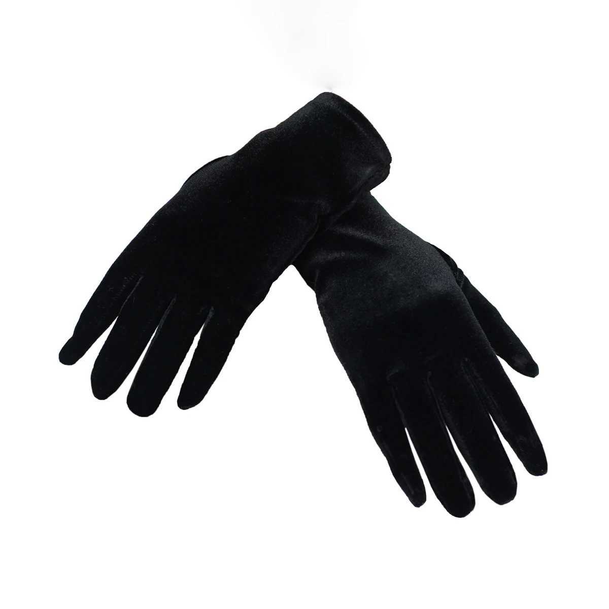 Simple Wedding Bridal Black Short Gloves Cozy Velvet Handschuh Wrist Finger Brides Bridesmaid Gloves L2511101