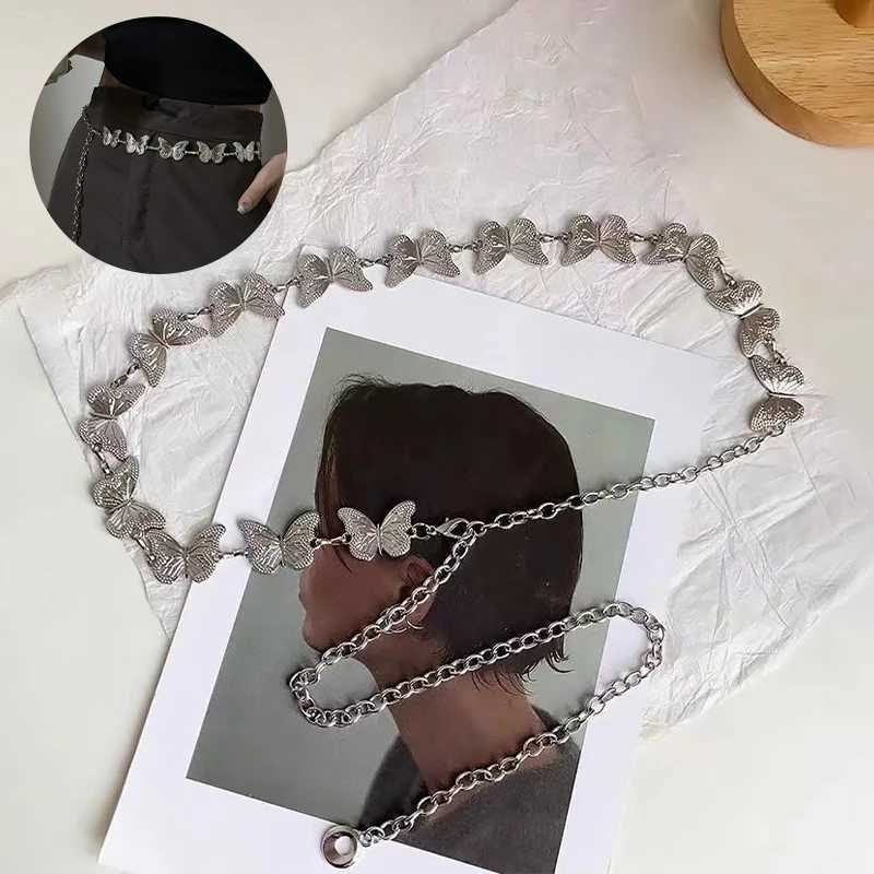Single Simple Punk Metal Navel Belt Single Silver Waist Chain X250410