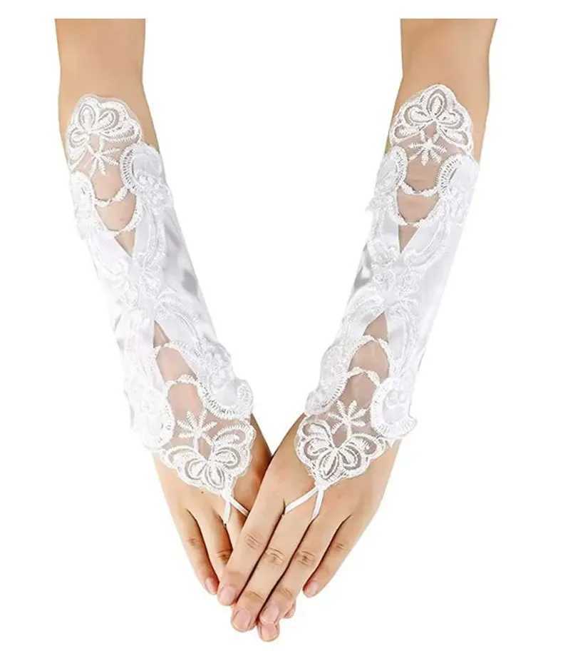 New Fashion Bridal Gloves Fingerless Wedding Gloves for Wedding Dress Elegant Princess Short White/Ivory/Black Bridal Accessorie L251110