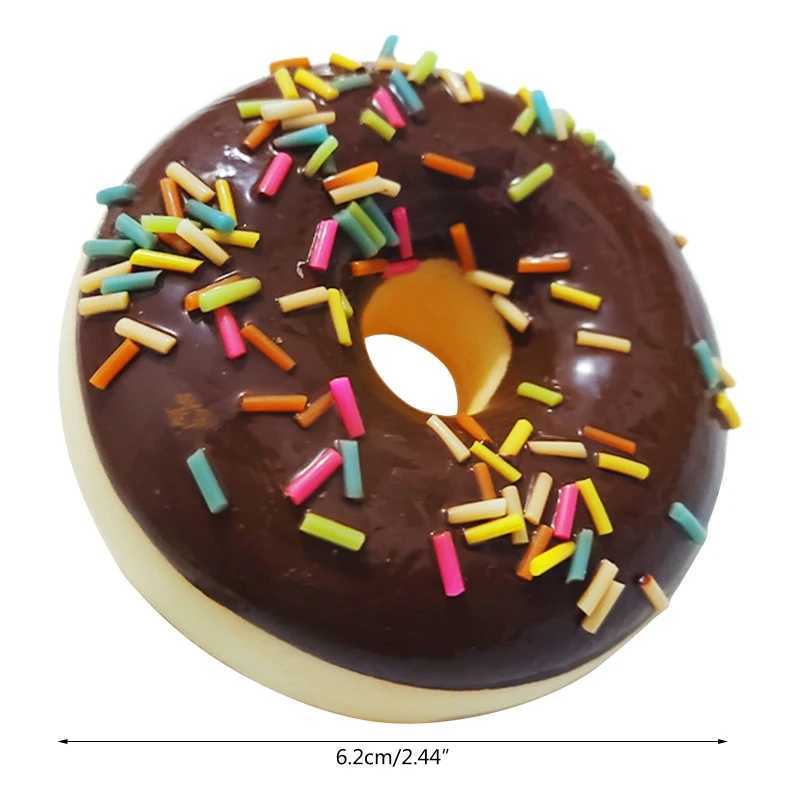 New Arrival Soft artificial donuts bread donuts stress relief innovative toys squeezing toys simulated cake models wedding decorations T250410