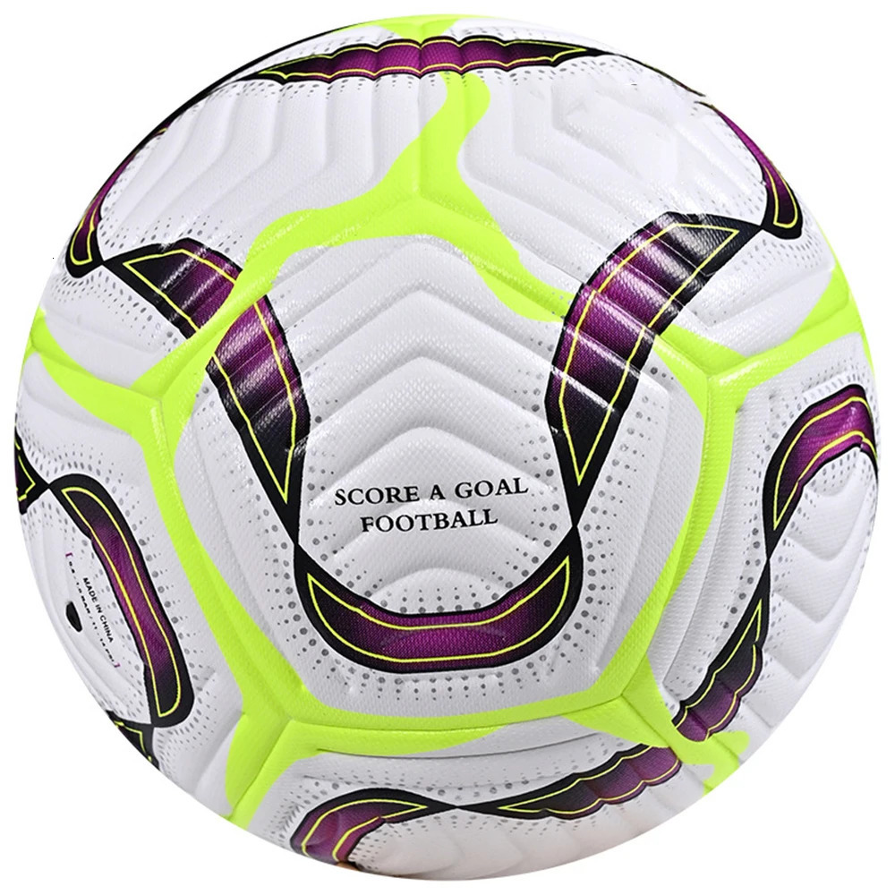 Top Quality White Size 5 Soccer Balls PU Material Standard Outdoor Official Match Game Training Footballs 250409