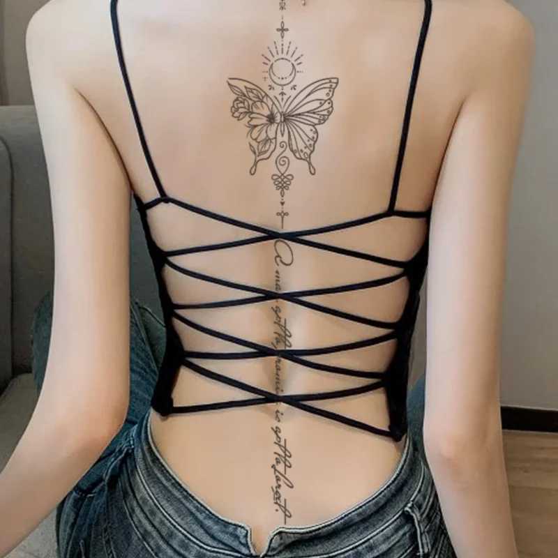 A butterfly spine waterproof temporary tattoo lasting 1-2 weeks semi permanent tattoo color real fake tattoo W250410