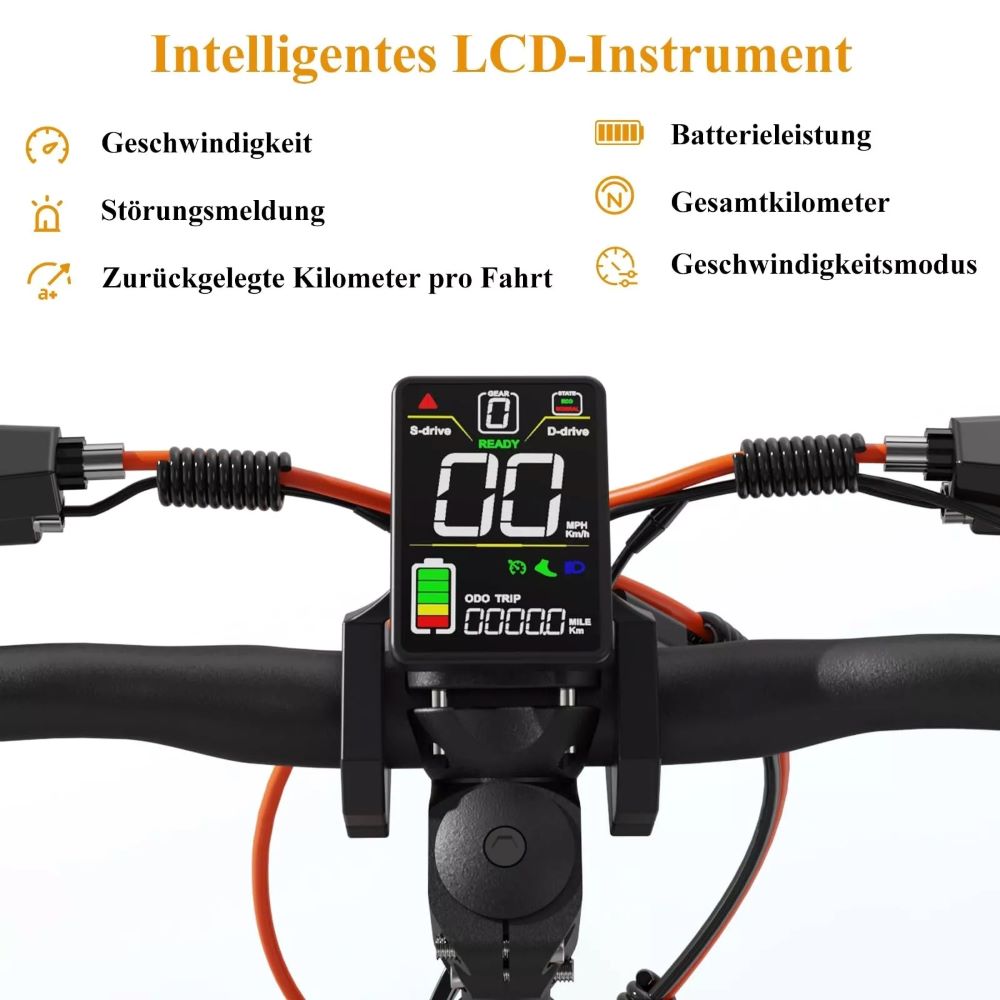 JOYOR S-5-ABE Foldable Off-Road E-Scooter 10 Inch Air Tires 48V 13Ah LCD Display Front Rear Disc Brakes Folding Electric Scooter