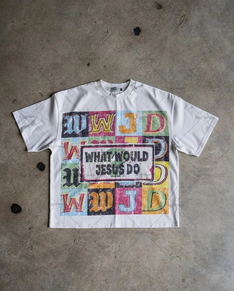 2025 summer American street style short-sleeved fashion men clothing Y2k top Harajuku hip hop letter print oversized T-shirt 250409